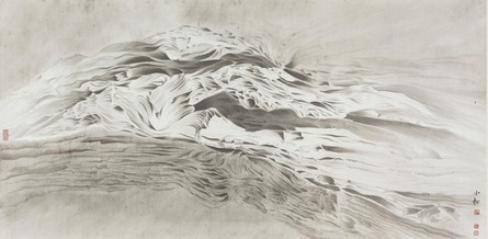 Perception No. 5, Cai Xiao-song, 2016, Ink on paper, 69 x 139 cm