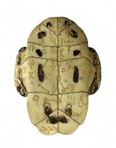 Applied Ideogram Series – Tortoise Shell, Fung Min Chip, 1994, H13 X W10cm, Hand Engraved on Tortoise Shell